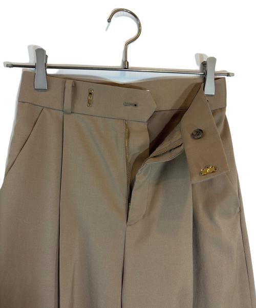 Noble（ノーブル）Noble (ノーブル) フロントzipテーパードパンツ ベージュ サイズ:34の古着・服飾アイテム