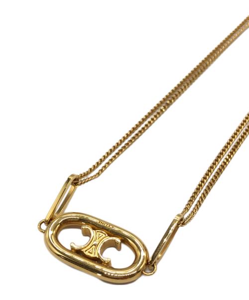 CELINE（セリーヌ）CELINE (セリーヌ) トリオンフ 2連チェーンネックレス ゴールド サイズ:下記参照の古着・服飾アイテム