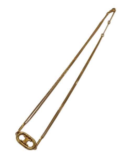 CELINE（セリーヌ）CELINE (セリーヌ) トリオンフ 2連チェーンネックレス ゴールド サイズ:下記参照の古着・服飾アイテム