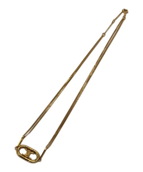 CELINE（セリーヌ）CELINE (セリーヌ) トリオンフ 2連チェーンネックレス ゴールド サイズ:下記参照の古着・服飾アイテム