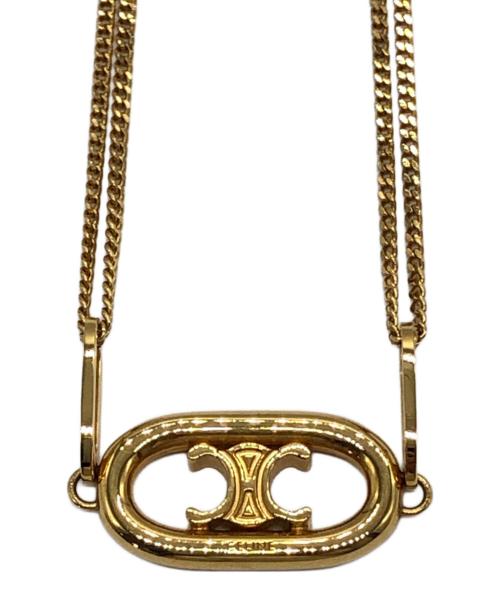 CELINE（セリーヌ）CELINE (セリーヌ) トリオンフ 2連チェーンネックレス ゴールド サイズ:下記参照の古着・服飾アイテム