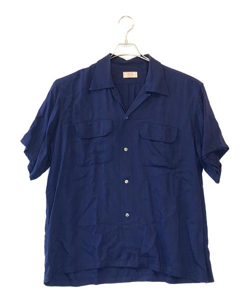 ARROW（アロー）ARROW (アロー) オープンカラー レーヨンシャツ ネイビー サイズ:下記参照の古着・服飾アイテム