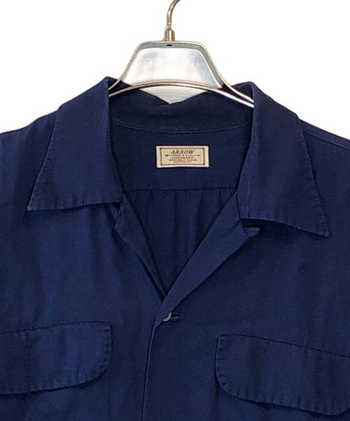 ARROW（アロー）ARROW (アロー) オープンカラー レーヨンシャツ ネイビー サイズ:下記参照の古着・服飾アイテム