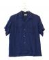 ARROW（アロー）の古着「オープンカラー レーヨンシャツ」｜ネイビー