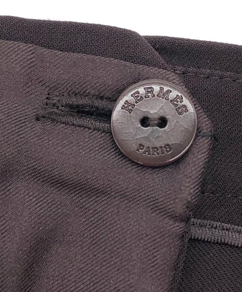HERMES（エルメス）HERMES (エルメス) ヴァージンウールスラックス ブラウン サイズ:38の古着・服飾アイテム