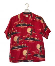 Sun Surf（サンサーフ）の古着「シルク アロハシャツ」｜レッド