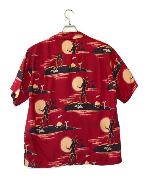 Sun Surf（サンサーフ）Sun Surf (サンサーフ) シルク アロハシャツ レッド サイズ:Mの古着・服飾アイテム