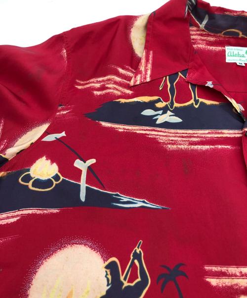 Sun Surf（サンサーフ）Sun Surf (サンサーフ) シルク アロハシャツ レッド サイズ:Mの古着・服飾アイテム