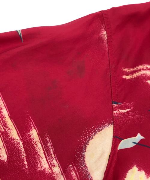 Sun Surf（サンサーフ）Sun Surf (サンサーフ) シルク アロハシャツ レッド サイズ:Mの古着・服飾アイテム