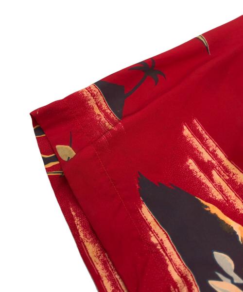 Sun Surf（サンサーフ）Sun Surf (サンサーフ) シルク アロハシャツ レッド サイズ:Mの古着・服飾アイテム