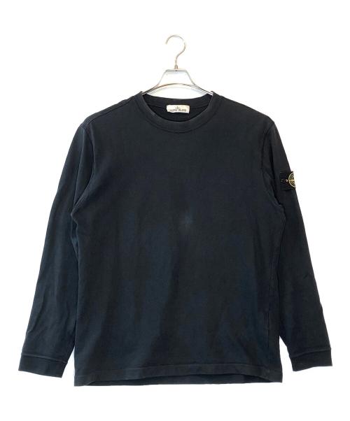 STONE ISLAND（ストーンアイランド）STONE ISLAND (ストーンアイランド) コットンクルーネック L/Sカットソー ブラック サイズ:XLの古着・服飾アイテム