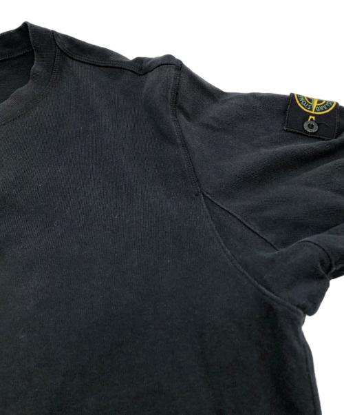STONE ISLAND（ストーンアイランド）STONE ISLAND (ストーンアイランド) コットンクルーネック L/Sカットソー ブラック サイズ:XLの古着・服飾アイテム