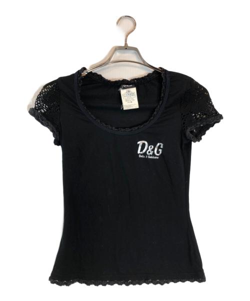 DOLCE & GABBANA（ドルチェ＆ガッバーナ）DOLCE & GABBANA (ドルチェ＆ガッバーナ) 切替カットソー ブラック サイズ:Sの古着・服飾アイテム