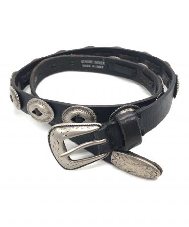 中古・古着通販】PUNTOVITA (プントヴィータ) CONCHO BELT ブラック