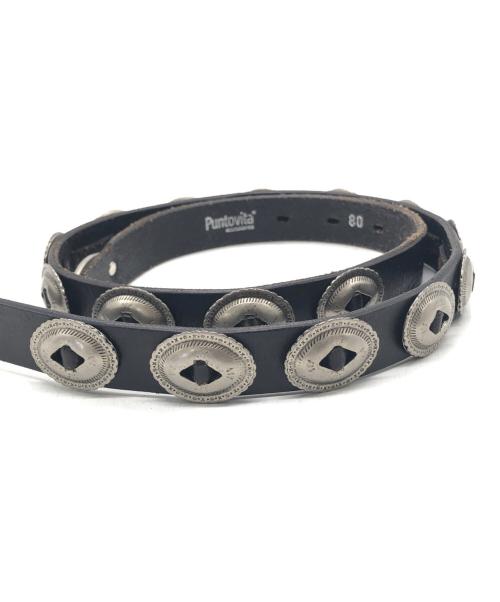 PUNTOVITA（プントヴィータ）PUNTOVITA (プントヴィータ) CONCHO BELT ブラックの古着・服飾アイテム