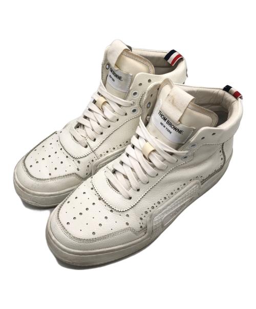 Thom Browne（トムブラウン）Thom Browne (トムブラウン) ハイカットスニーカー ホワイト サイズ:US 8 1/2の古着・服飾アイテム