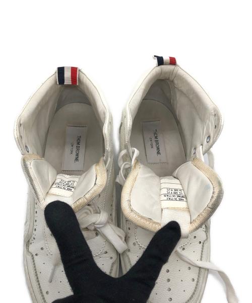Thom Browne（トムブラウン）Thom Browne (トムブラウン) ハイカットスニーカー ホワイト サイズ:US 8 1/2の古着・服飾アイテム