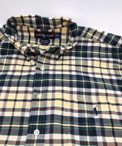 RALPH LAUREN（ラルフローレン）RALPH LAUREN (ラルフローレン) チェックシャツ ベージュ×グリーン サイズ:XLの古着・服飾アイテム