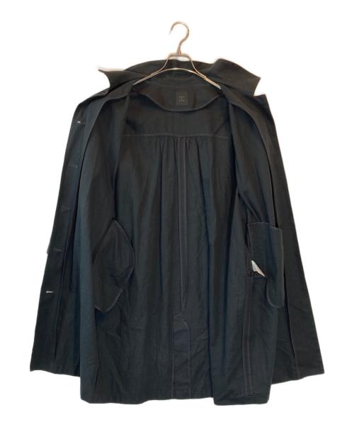 オオカミとフクロウ（オオカミトフクロウ）オオカミとフクロウ (オオカミトフクロウ) リネン混コート ブラック サイズ:SIZE Freeの古着・服飾アイテム