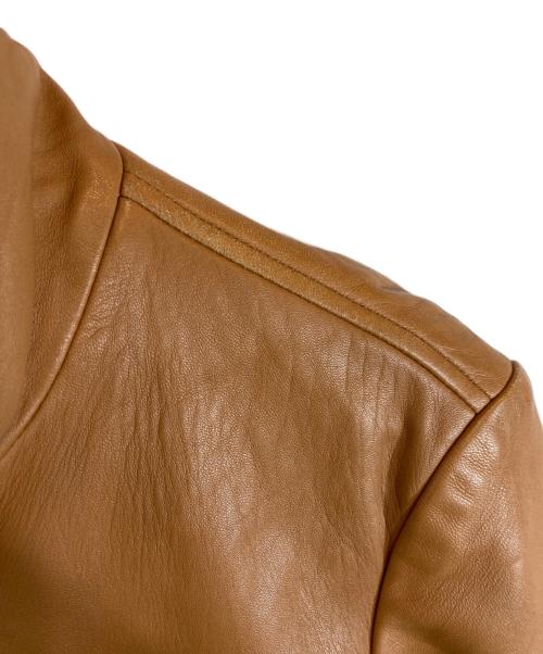 BURBERRY LONDON（バーバリーロンドン）BURBERRY LONDON (バーバリーロンドン) ラムレザーシングルライダースジャケット ブラウン サイズ:40の古着・服飾アイテム