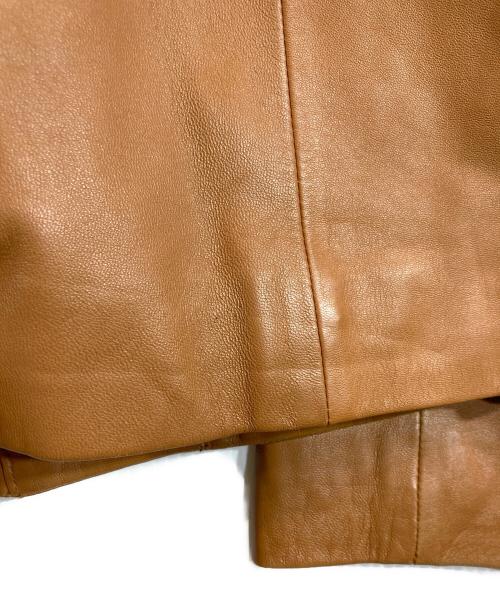 BURBERRY LONDON（バーバリーロンドン）BURBERRY LONDON (バーバリーロンドン) ラムレザーシングルライダースジャケット ブラウン サイズ:40の古着・服飾アイテム