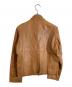 BURBERRY LONDON (バーバリーロンドン) ラムレザーシングルライダースジャケット ブラウン サイズ:40：12000円