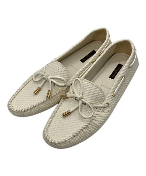 LOUIS VUITTON（ルイ ヴィトン）LOUIS VUITTON (ルイ ヴィトン) グロリアラインローファー ホワイト サイズ:N39の古着・服飾アイテム