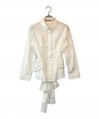 PRADAプラダ）の古着「バックリボンドレスシャツ」｜ホワイト