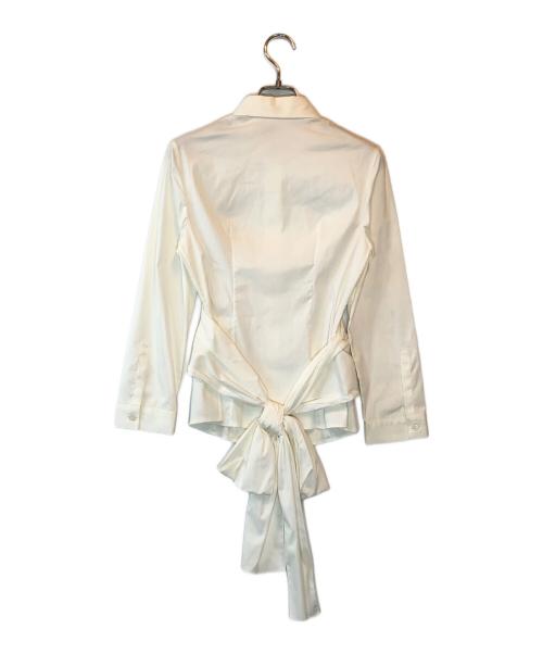 PRADA（プラダ）PRADA (プラダ) バックリボンドレスシャツ ホワイト サイズ:38の古着・服飾アイテム