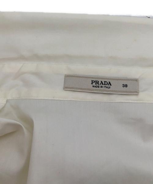 PRADA（プラダ）PRADA (プラダ) バックリボンドレスシャツ ホワイト サイズ:38の古着・服飾アイテム