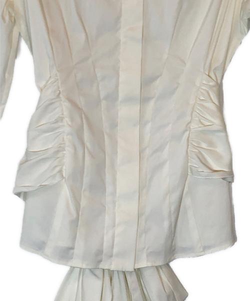 PRADA（プラダ）PRADA (プラダ) バックリボンドレスシャツ ホワイト サイズ:38の古着・服飾アイテム