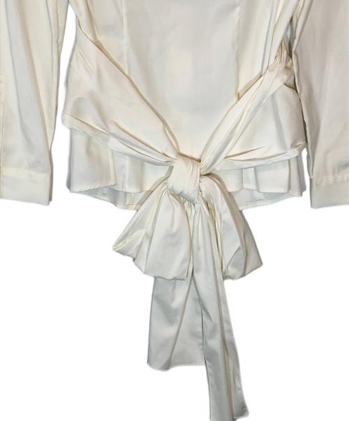 PRADA（プラダ）PRADA (プラダ) バックリボンドレスシャツ ホワイト サイズ:38の古着・服飾アイテム