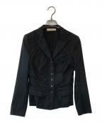 PRADAプラダ）の古着「マルチボタン タックジャケット」｜ブラック