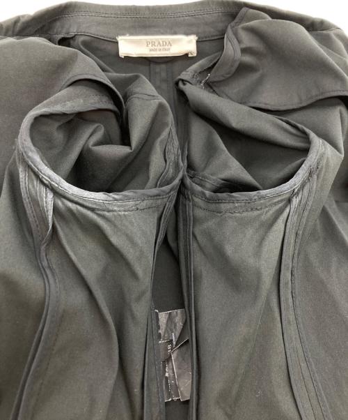 PRADA（プラダ）PRADA (プラダ) マルチボタン タックジャケット ブラック サイズ:SIZE 38の古着・服飾アイテム