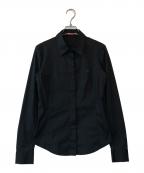 PRADA SPORTSプラダスポーツ）の古着「比翼ドレスシャツ」｜ブラック