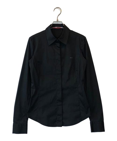 PRADA SPORTS（プラダスポーツ）PRADA SPORTS (プラダスポーツ) 比翼ドレスシャツ ブラック サイズ:38の古着・服飾アイテム