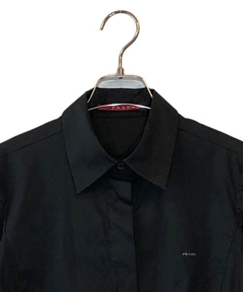 PRADA SPORTS（プラダスポーツ）PRADA SPORTS (プラダスポーツ) 比翼ドレスシャツ ブラック サイズ:38の古着・服飾アイテム