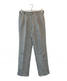 IGARASHI TROUSERS（イガラシ トラウザーズ）の古着「2タックリネントラウザー」｜グレー