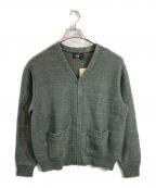 RRLダブルアールエル）の古着「エルボーパッチジップカーディガン」｜オリーブ