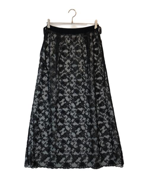 H BEAUTY&YOUTH（エイチ ビューティー&ユース）H BEAUTY&YOUTH (エイチ ビューティー&ユース) レースロングスカート ブラック サイズ:下記参照の古着・服飾アイテム