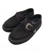 GEORGE COXジョージコックス）の古着「ウエスタンバックル ラバーソールシューズ」｜ブラウン