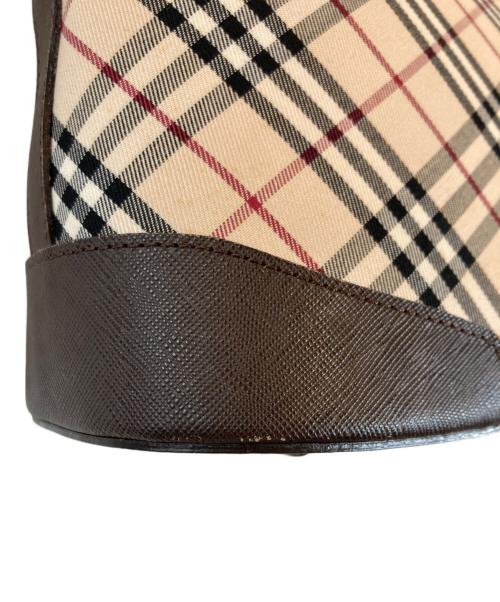 BURBERRY（バーバリー）BURBERRY (バーバリー) ノヴァチェックハンドバッグ ブラウンの古着・服飾アイテム