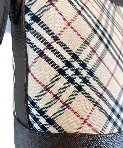 BURBERRY（バーバリー）BURBERRY (バーバリー) ノヴァチェックハンドバッグ ブラウンの古着・服飾アイテム