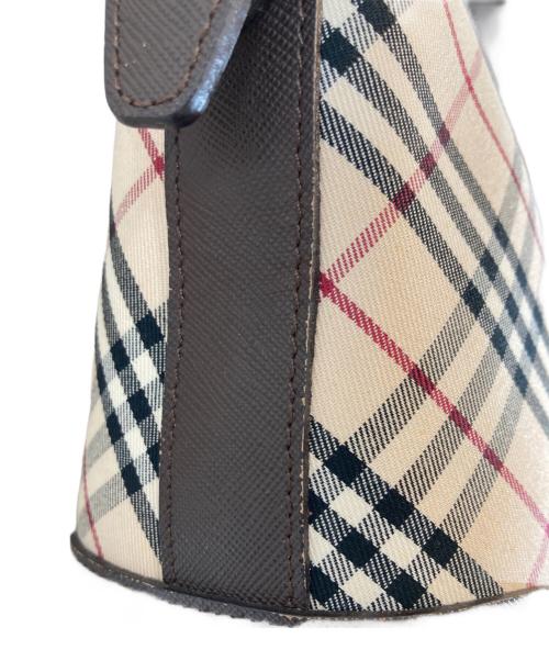 BURBERRY（バーバリー）BURBERRY (バーバリー) ノヴァチェックハンドバッグ ブラウンの古着・服飾アイテム