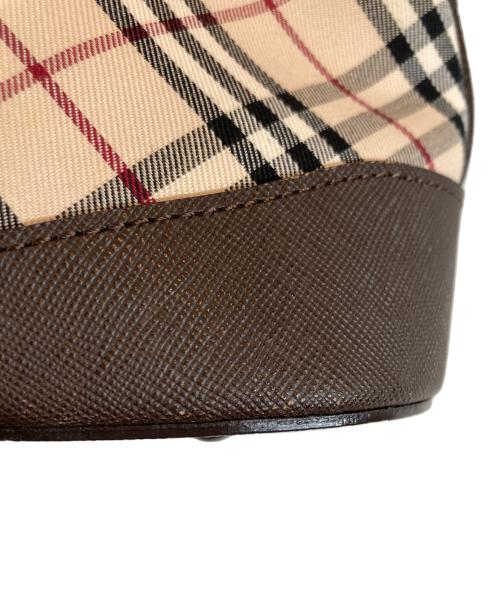 BURBERRY（バーバリー）BURBERRY (バーバリー) ノヴァチェックハンドバッグ ブラウンの古着・服飾アイテム