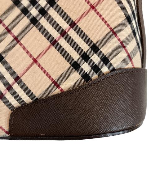 BURBERRY（バーバリー）BURBERRY (バーバリー) ノヴァチェックハンドバッグ ブラウンの古着・服飾アイテム