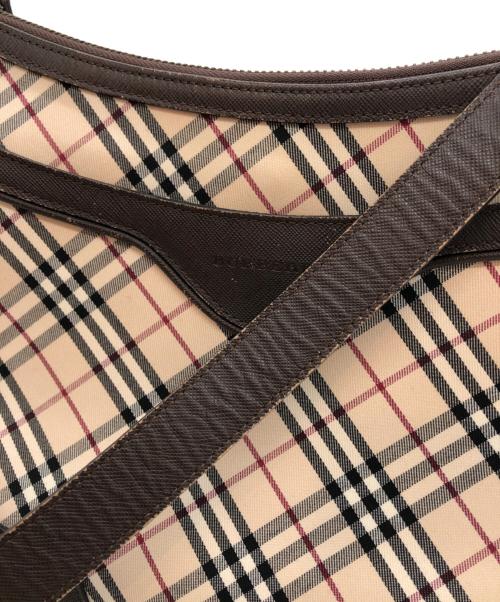 BURBERRY（バーバリー）BURBERRY (バーバリー) ノヴァチェックハンドバッグ ブラウンの古着・服飾アイテム