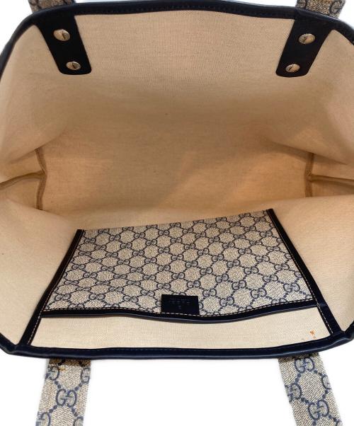GUCCI（グッチ）GUCCI (グッチ) GGスプリーム キャンバストートバッグ ネイビーの古着・服飾アイテム