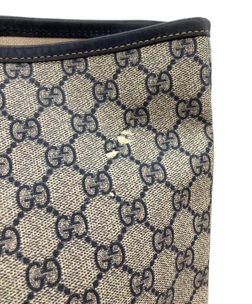 GUCCI（グッチ）GUCCI (グッチ) GGスプリーム キャンバストートバッグ ネイビーの古着・服飾アイテム
