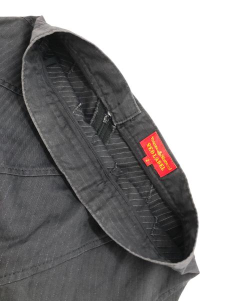 Vivienne Westwood RED LABEL（ヴィヴィアンウエストウッドレッドレーベル）Vivienne Westwood RED LABEL (ヴィヴィアンウエストウッドレッドレーベル) ピンストライプ切替スカート グレー サイズ:SIZE 2の古着・服飾アイテム